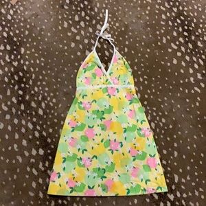 Vintage Halter Lime Dress